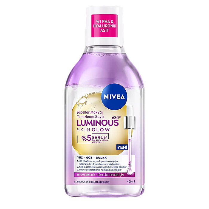 Nivea Visage Luminious630 Skin Glow Micellar Makyaj Temizleme Suyu 400 Ml - 1