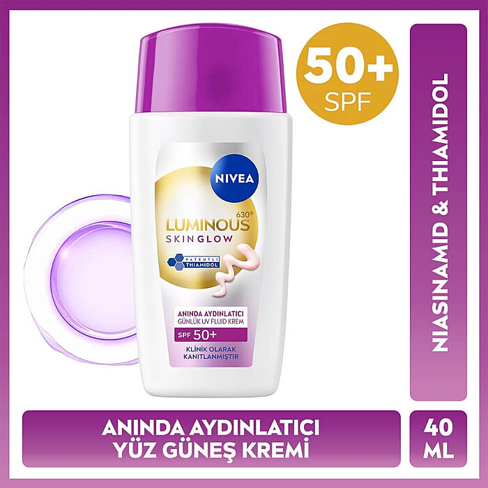 Nivea Visage Luminious630 Skin Glow Uv Fluid Cream Spf50 40 Ml - 2