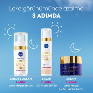 Nivea Visage Luminous 630 Koyu Leke Karşıtı SPF30 CC Yüz Kremi Açık Ton - Thumbnail