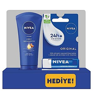 Nivea Yoğun Nemlendirici El Bakım Kremi 75 Ml + Nivea Original Care Dudak Koruyucu Original - Nivea