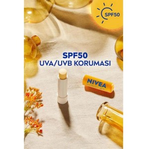 Nivea Yüksek Güneş Korumalı SPF50+ Dudak Bakım Kremi 4.8 Gr - Thumbnail