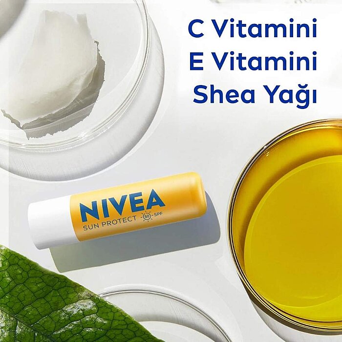 Nivea Yüksek Güneş Korumalı SPF50+ Dudak Bakım Kremi 4.8 Gr - 5