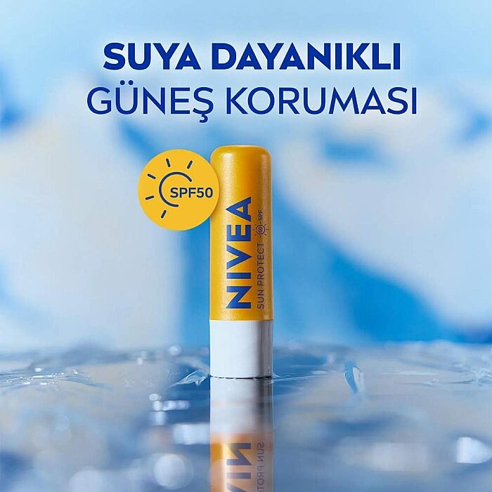 Nivea Yüksek Güneş Korumalı SPF50+ Dudak Bakım Kremi 4.8 Gr - 3