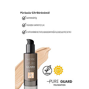 Note Pure Guard SPF50 Yoğun Kapatıcı Saten Bitişli Fondöten 120 - 4