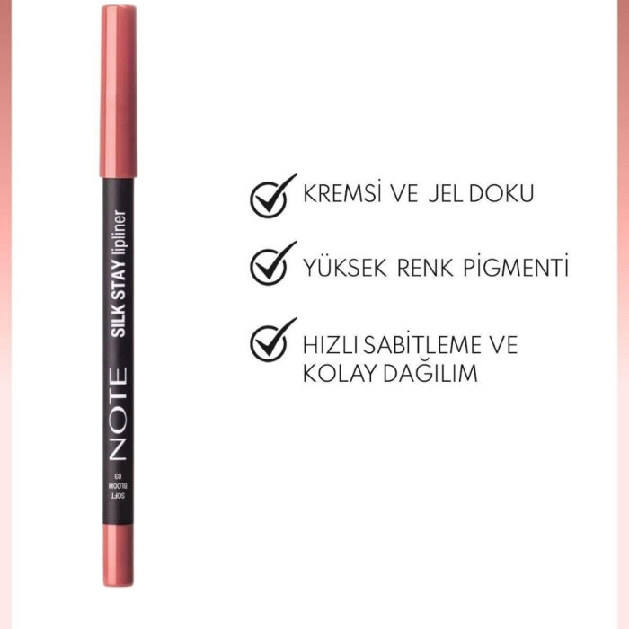 Note Silk Stay Lipliner 03 Soft Bloom - 2