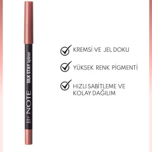 Note Silk Stay Lipliner 04 Berry Rose - 2