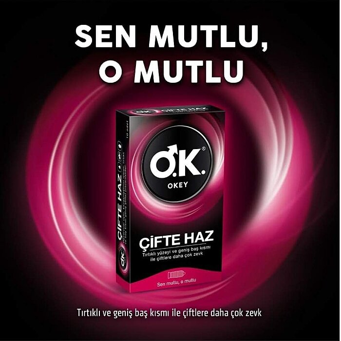 Okey Çifte Haz Prezervatif 10'lu - 2