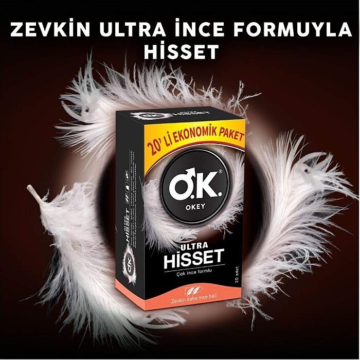 Okey Ultra Hisset Prezervatif Ekonomik 20'li - 2