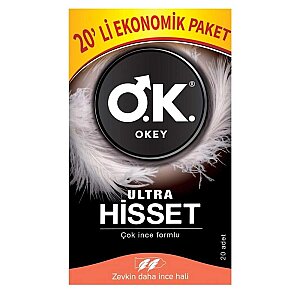 Okey Ultra Hisset Prezervatif Ekonomik 20'li - Okey