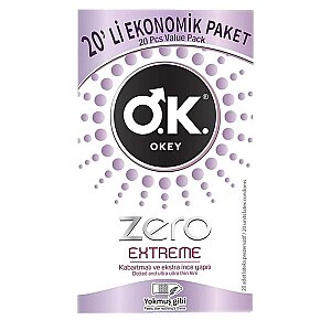 Okey Zero Prezervatif Extreme 20'li - Okey