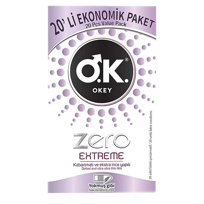 Okey Zero Prezervatif Extreme 20'li - 1