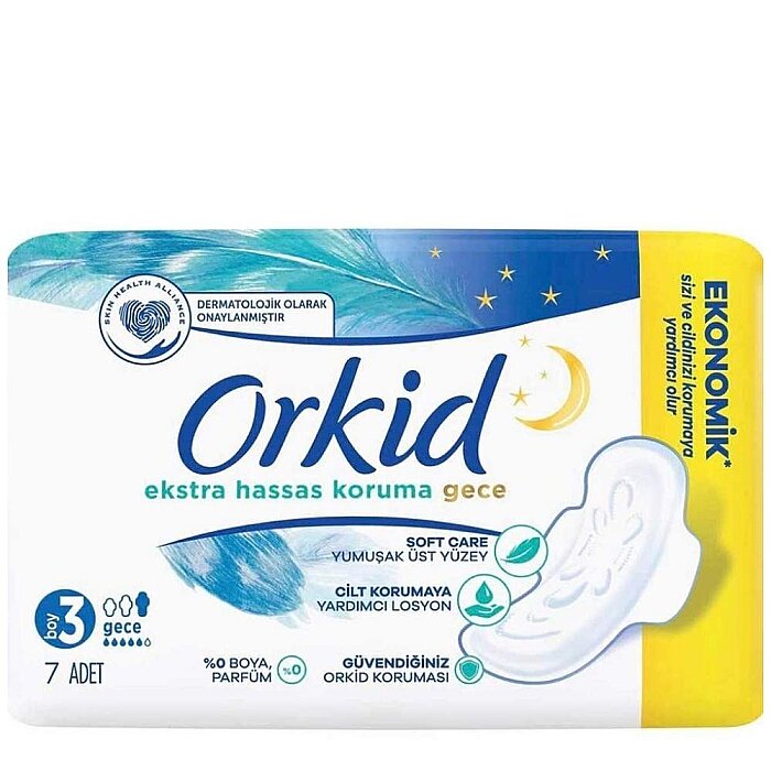 Orkid Extra Hassas Koruma Hijyenik Ped 7'li - 1