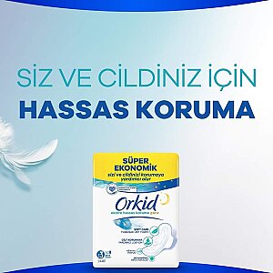 Orkid Extra Hassas Koruma Hijyenik Ped Gece 14'lü - 3