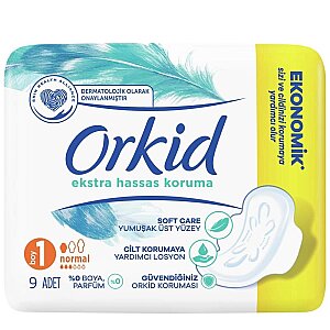 Orkid Extra Hassas Koruma Hijyenik Ped Normal 9'lu - Orkid