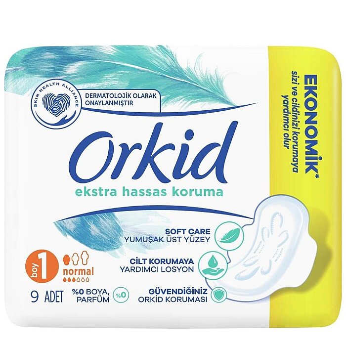 Orkid Extra Hassas Koruma Hijyenik Ped Normal 9'lu - 1