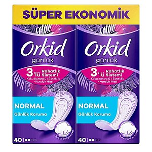 Orkid Günlük Ped Normal Dev Ekonomi Paketi 80'li - Orkid