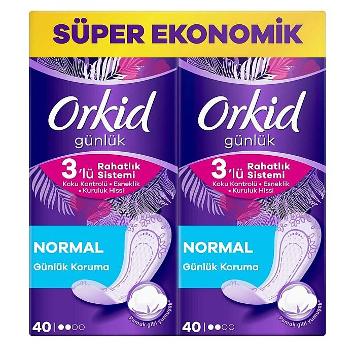 Orkid Günlük Ped Normal Dev Ekonomi Paketi 80'li - 1