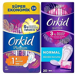 Orkid Platinum Dörtlü Normal+Günlük Ped 20'li - Orkid