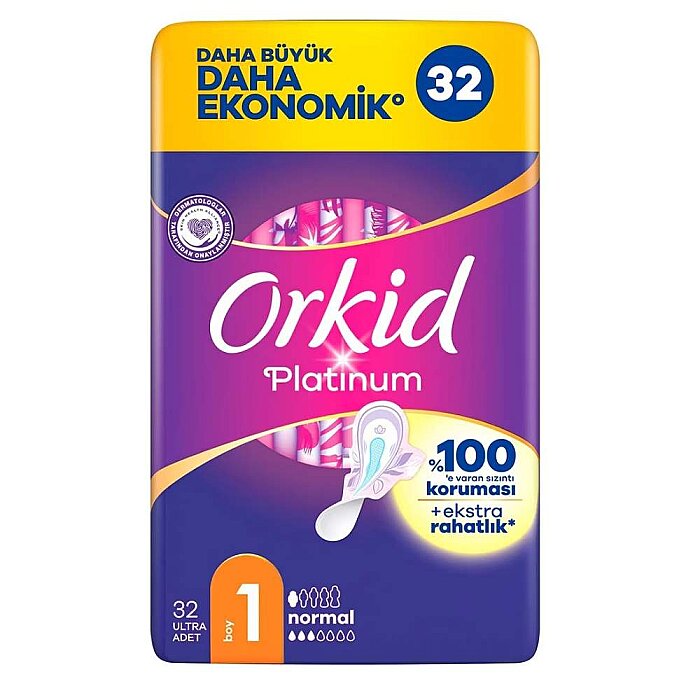 Orkid Platinum Dörtlü Paket Hijyenik Ped Normal 32'li - 1