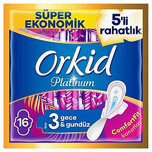 Orkid Platinum Hijyenik Ped Gece Süper Ekonomik Paket 16'lı - 2