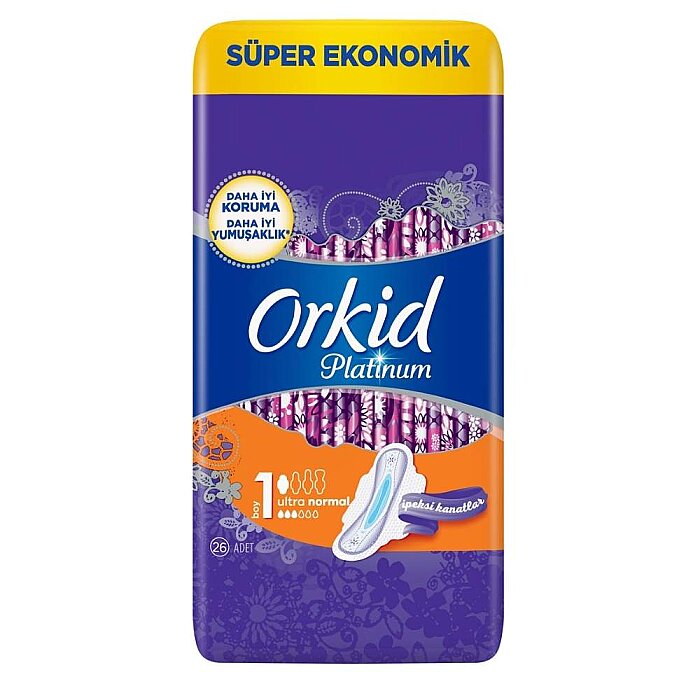 Orkid Platinum Hijyenik Ped Normal Süper Ekonomik Paket 26'lı - 1