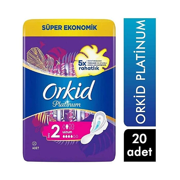 Orkid Platinum Hijyenik Ped Uzun Süper Ekonomik Paket 20'li - 2