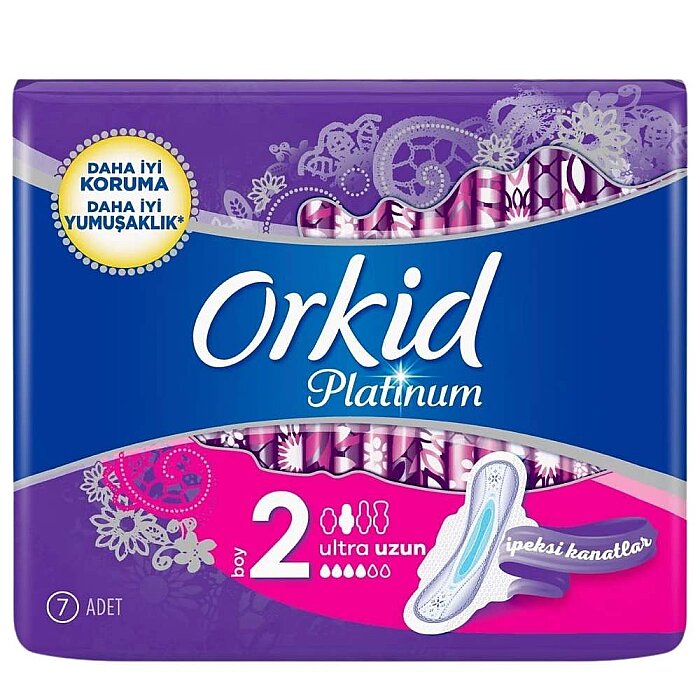 Orkid Platinum Hijyenik Ped Uzun Tekli Paket 7'li - 1