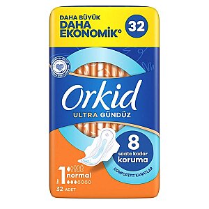 Orkid Ultra Ekstra Dörtlü Paket Hijyenik Ped Normal 32'li - Orkid