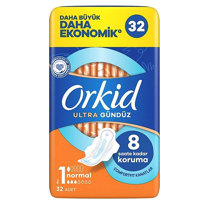 Orkid Ultra Ekstra Dörtlü Paket Hijyenik Ped Normal 32'li - 1