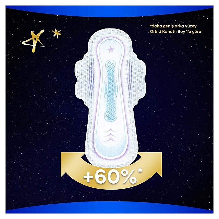 Orkid Ultra Extra Hijyenik Ped Gece Extra Tekli Paket 6'li - 3