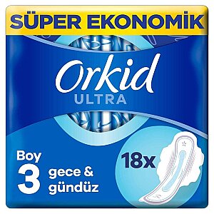 Orkid Ultra Extra Hijyenik Ped Gece Süper Ekonomik Paket 18'li - 2