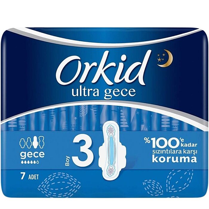 Orkid Ultra Extra Hijyenik Ped Gece Tekli Paket 7'li - 1