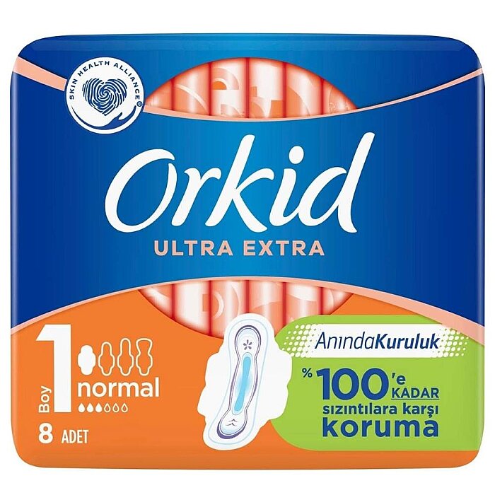 Orkid Ultra Extra Hijyenik Ped Normal Tekli Paket 8'li - 1