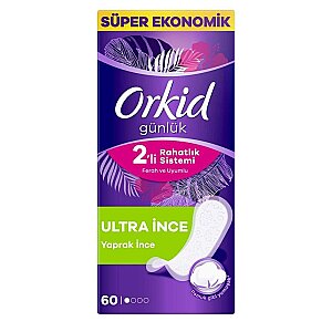 Orkid Yaprak Günlük Ped Normal Süper Ekonomik Paket 60'lı - Orkid
