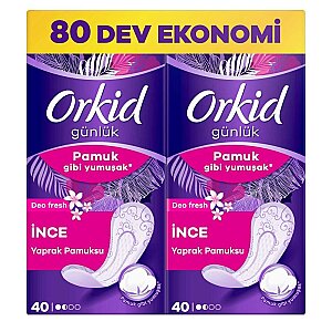 Orkid Yaprak Pamuksu Günlük Ped Deo Fresh Dev Ekonomi Paketi 80'li - Orkid
