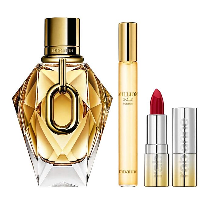 Paco Rabanne Million Gold For Her Kadın Parfüm Edp 90 Ml+Edp 10 Ml+Mini Dramalip Set - 3