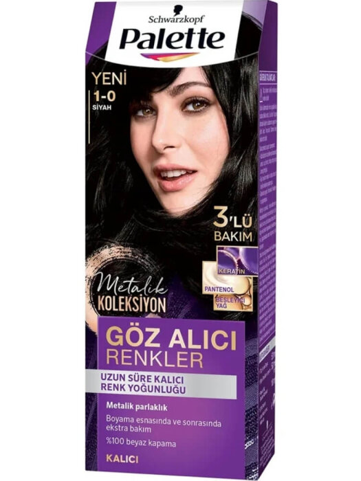 Palette Göz Alıcı Renkler Saç Boyası Siyah - 1