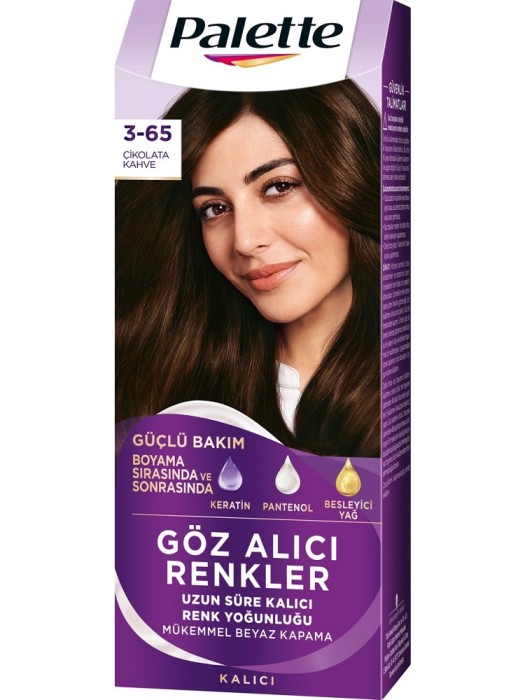 Palette Göz Alıcı Renkler Saç Boyası 3-65 Çikolata Kahve