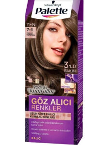 Palette Göz Alıcı Renkler Saç Boyası 7.1 Küllü Kumral 