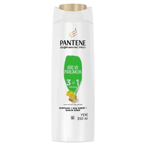 Pantene - Pantene 3in 1 Doğal Sentez Güç&Parlaklık Şampuan 350 Ml