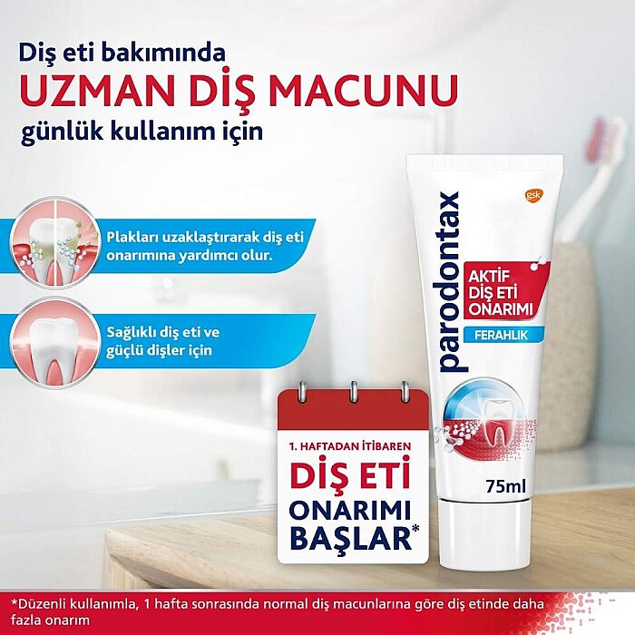 Parodontax Aktif Diş Eti Onarımı Ferahlık Diş Macunu 75 Ml - 4