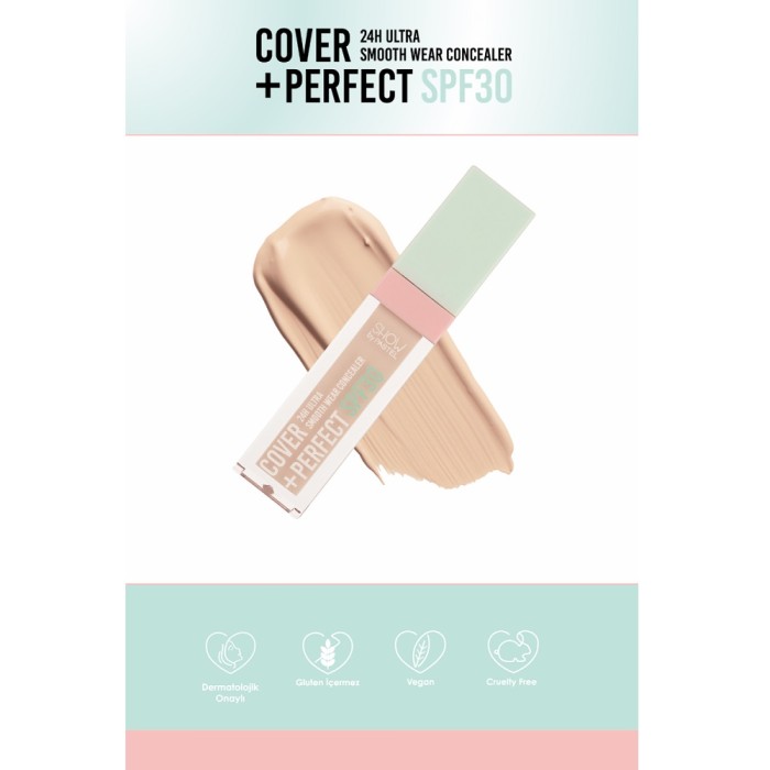 Pastel Cover+Perfect Concealar SPF30 Ultra Kapatıcı 302 Light Rose