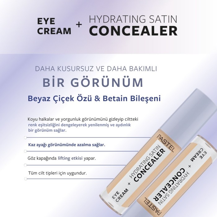 Pastel Eye Cream+Hydrating Satin Concealer 65 Honeybun