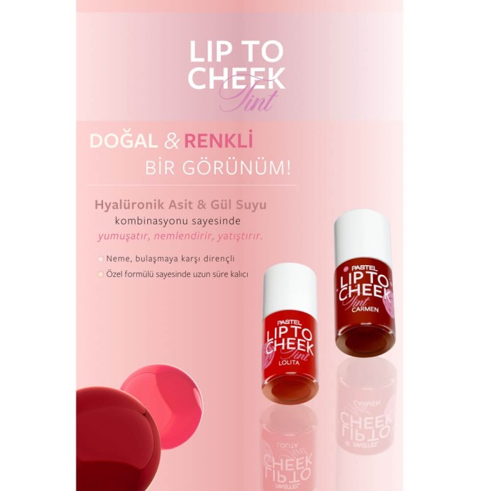 Pastel Plump Up Dolgunlaştıran Dudak Parlatıcısı 202 Loverdose + Lip To Cheek Tint Carmen - 8