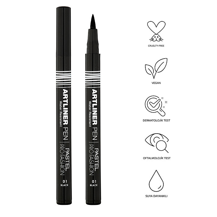 Pastel Profashion Artliner Pen Eyeliner 01 Black - 5