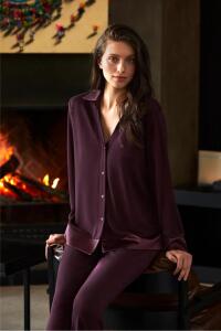 Penye Mood 9708 Kadın Pijama Takımı Bordo - 2