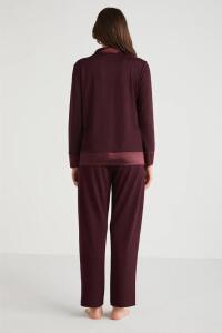 Penye Mood 9708 Kadın Pijama Takımı Bordo - 5
