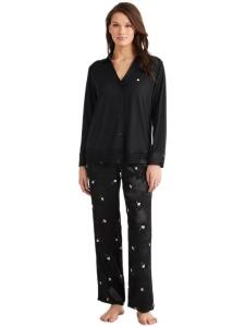 Penye Mood 9714 Kadın Pijama Takımı Siyah - Penye Mood