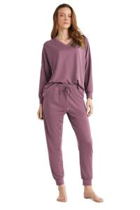 Penye Mood 9721 Kadın Pijama Takımı Pembe - 
