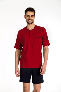 Pierre Cardin 5370 Penye 3'lü Pijama Takımı Bordo - Pierre Cardin